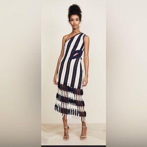 NWT Self Portrait Striped Crochet Dress 2